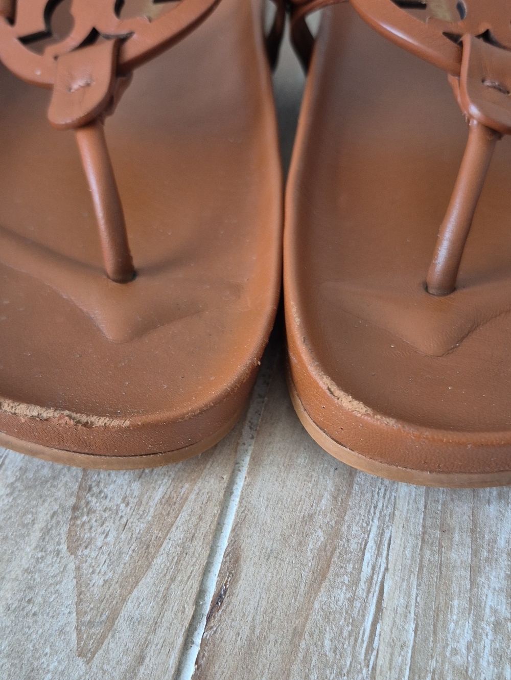 Tory Burch Cloud Miller Sandals Bourbon Miele Size 7 - Picture 10 of 12